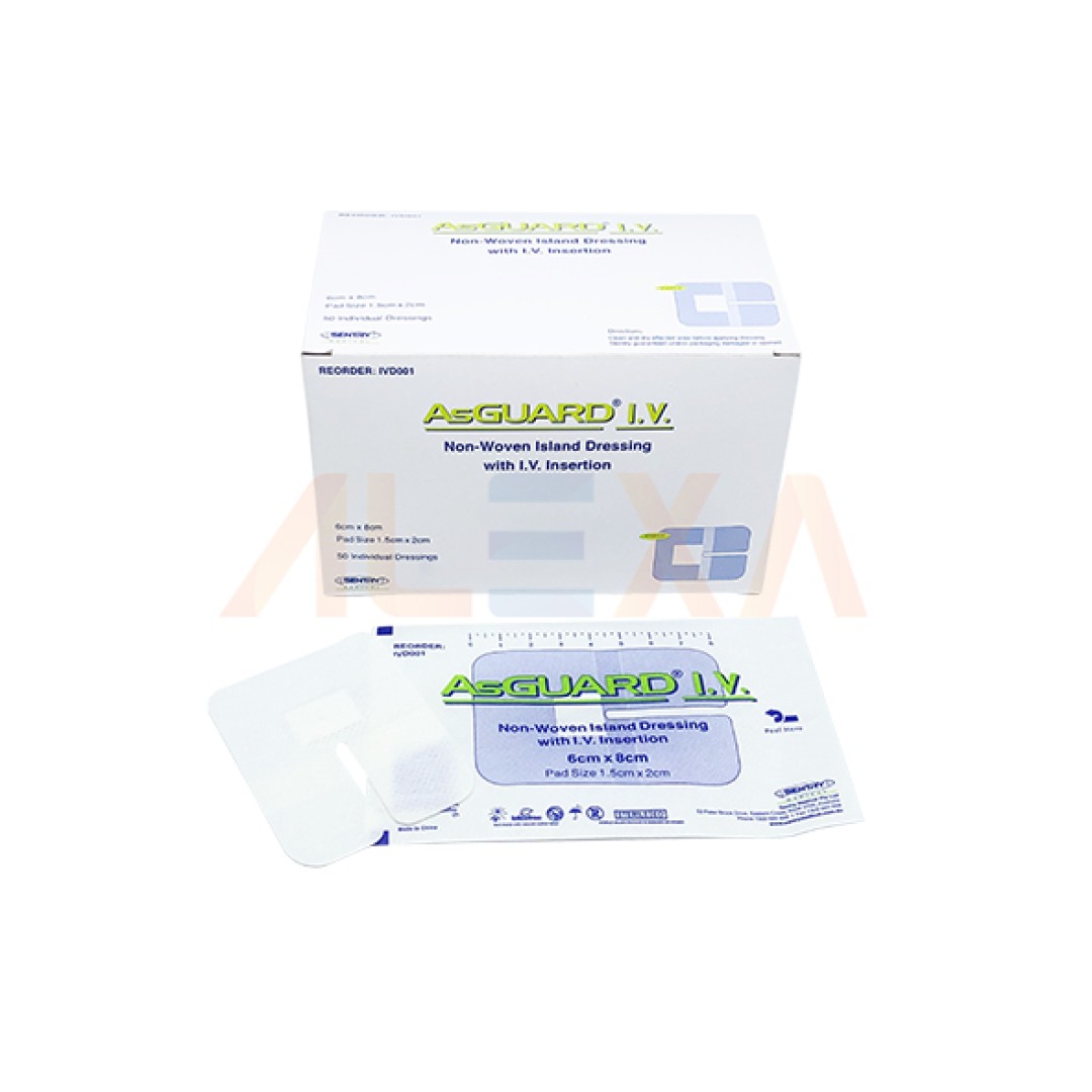 ASGUARD® I.V. NON-WOVEN ISLAND DRESSING WITH IV INSERTION