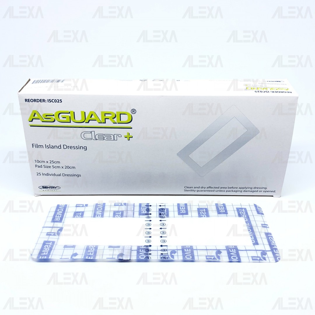 ASGUARD® CLEAR+ FILM ISLAND DRESSING 10 X 25 CM