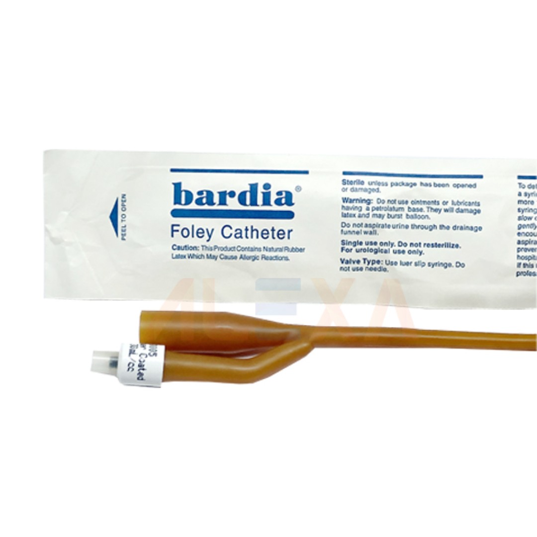 BARDIA SILICONE ELASTOMER-COATED 2-WAY FOLEY CATHETER 