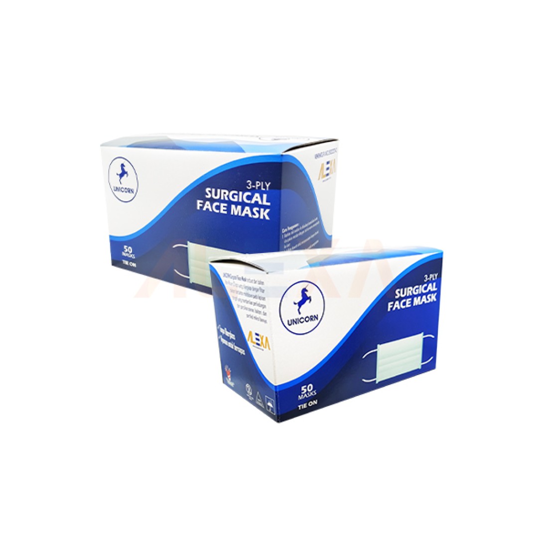 UNICORN Surgical Face Mask 3-Ply (Tie-On)