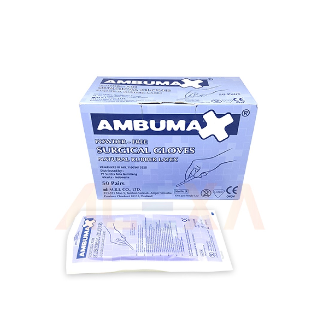 AMBUMAX Latex Surgical Gloves (Powder-Free, Sterile)