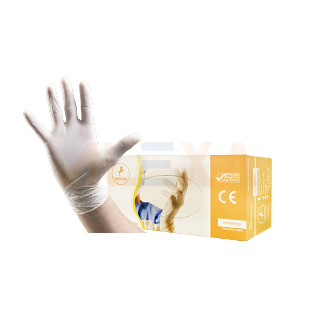 UNICORN Latex Examination Gloves (Powdered)