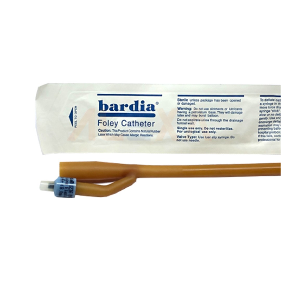 BARDIA SILICONE ELASTOMER-COATED 3-WAY FOLEY CATHETER